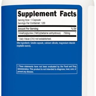 Nutricost TMG (Trimethylglycine) 750mg, 120 Capsules