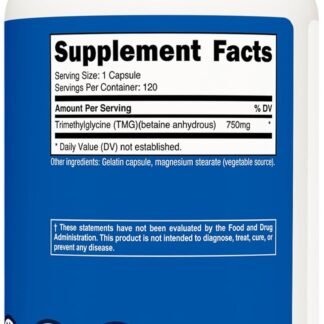 Nutricost TMG (Trimethylglycine) 750mg, 120 Capsules