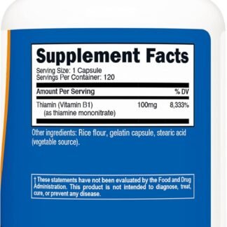 Nutricost Vitamin B1 (Thiamine) 100mg, 120 Capsules - Gluten Free and Non-GMO
