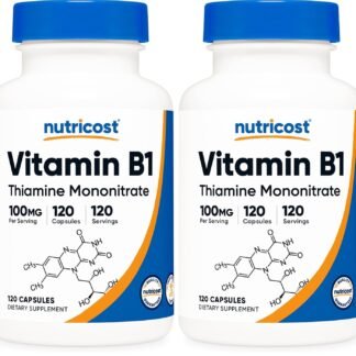 Nutricost Vitamin B1 (Thiamine) 100mg, 120 Capsules - Gluten Free and Non-GMO