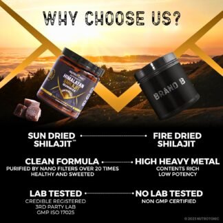 NutroTonic® Organic Himalayan Shilajit Gummies – Pomegranate & Vanilla Flavored – Shilajit for Men & Women - Wild Crafted Manuka Honey MGO +263 – Made in USA – 30 Healthy Gummies