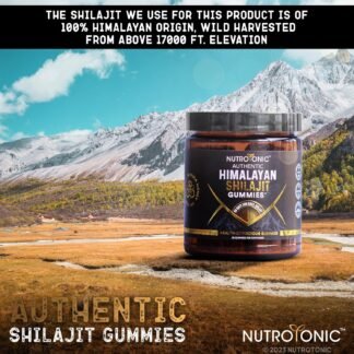 NutroTonic® Organic Himalayan Shilajit Gummies – Pomegranate & Vanilla Flavored – Shilajit for Men & Women - Wild Crafted Manuka Honey MGO +263 – Made in USA – 30 Healthy Gummies