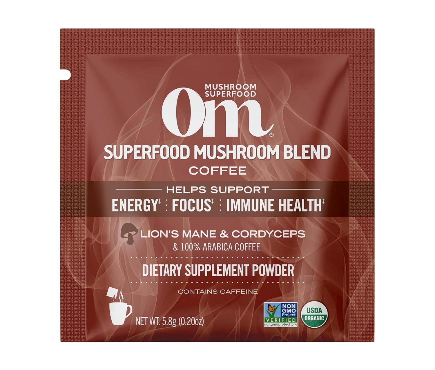 OM MUSHROOM SUPERFOOD Coffee Blend Organic Arabica with Lions Mane Cordyceps Reishi Turkey Tail Ginkgo Biloba Supports Energy Focus Mental Clarity Single Serve - lunas-mystic-emporium.com OM MUSHROOM SUPERFOOD Coffee Blend – Organic Arabica with Lion’s Mane, Cordyceps, Reishi, Turkey Tail & Ginkgo Biloba – Supports Energy, Focus & Mental Clarity – Single Serve...