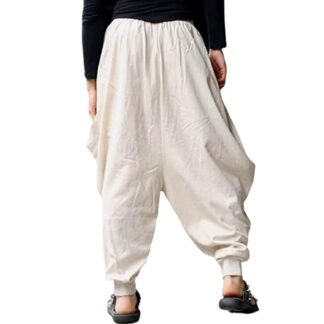 ONTTNO Men's Harem Pants Loose Stretchy Waist Casual Hippie Trousers