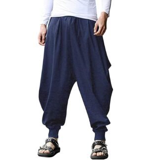 ONTTNO Mens Harem Pants Loose Stretchy Waist Casual Hippie Trousers - lunas-mystic-emporium.com ONTTNO Men's Harem Pants Loose Stretchy Waist Casual Hippie Trousers
