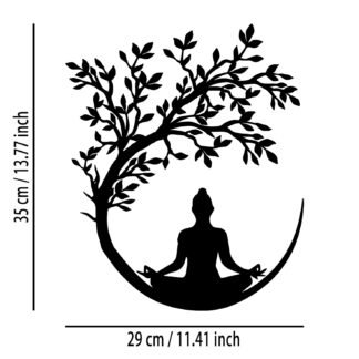 OPTYBVFD Tree of Life and Buddha Metal Wall Decor - Zen Room Decor Wall Art Home Decor for Living Room Bedroom Office Yoga Meditation Black - lunas-mystic-emporium.com OPTYBVFD Tree of Life and Buddha Metal Wall Decor - Zen Room Decor Wall Art Home Decor for Living Room, Bedroom, Office, Yoga, Meditation (Black)