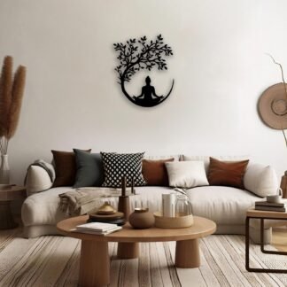 OPTYBVFD Tree of Life and Buddha Metal Wall Decor - Zen Room Decor Wall Art Home Decor for Living Room Bedroom Office Yoga Meditation Black - lunas-mystic-emporium.com OPTYBVFD Tree of Life and Buddha Metal Wall Decor - Zen Room Decor Wall Art Home Decor for Living Room, Bedroom, Office, Yoga, Meditation (Black)