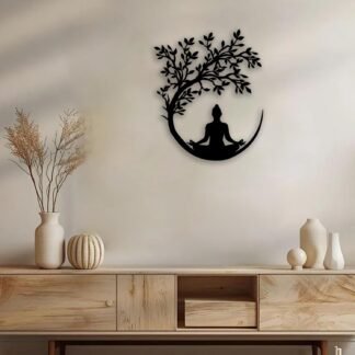 OPTYBVFD Tree of Life and Buddha Metal Wall Decor - Zen Room Decor Wall Art Home Decor for Living Room Bedroom Office Yoga Meditation Black - lunas-mystic-emporium.com OPTYBVFD Tree of Life and Buddha Metal Wall Decor - Zen Room Decor Wall Art Home Decor for Living Room, Bedroom, Office, Yoga, Meditation (Black)