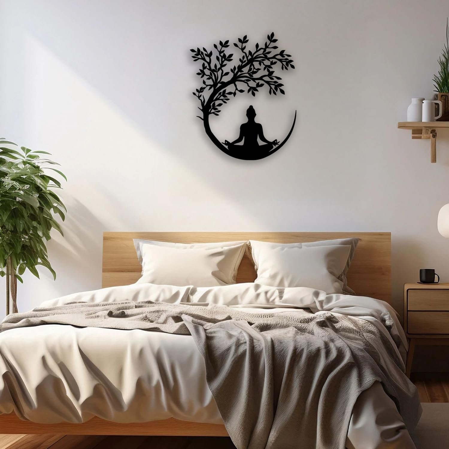 OPTYBVFD Tree of Life and Buddha Metal Wall Decor - Zen Room Decor Wall Art Home Decor for Living Room Bedroom Office Yoga Meditation Black - lunas-mystic-emporium.com OPTYBVFD Tree of Life and Buddha Metal Wall Decor - Zen Room Decor Wall Art Home Decor for Living Room, Bedroom, Office, Yoga, Meditation (Black)