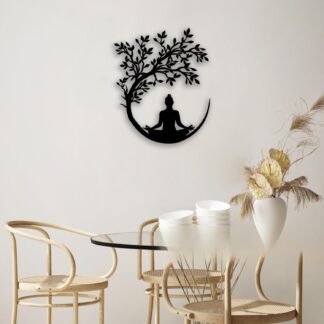 OPTYBVFD Tree of Life and Buddha Metal Wall Decor - Zen Room Decor Wall Art Home Decor for Living Room Bedroom Office Yoga Meditation Black - lunas-mystic-emporium.com OPTYBVFD Tree of Life and Buddha Metal Wall Decor - Zen Room Decor Wall Art Home Decor for Living Room, Bedroom, Office, Yoga, Meditation (Black)