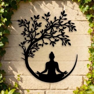 OPTYBVFD Tree of Life and Buddha Metal Wall Decor - Zen Room Decor Wall Art Home Decor for Living Room Bedroom Office Yoga Meditation Black - lunas-mystic-emporium.com OPTYBVFD Tree of Life and Buddha Metal Wall Decor - Zen Room Decor Wall Art Home Decor for Living Room, Bedroom, Office, Yoga, Meditation (Black)