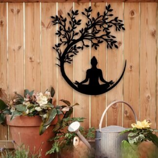 OPTYBVFD Tree of Life and Buddha Metal Wall Decor - Zen Room Decor Wall Art Home Decor for Living Room Bedroom Office Yoga Meditation Black - lunas-mystic-emporium.com OPTYBVFD Tree of Life and Buddha Metal Wall Decor - Zen Room Decor Wall Art Home Decor for Living Room, Bedroom, Office, Yoga, Meditation (Black)
