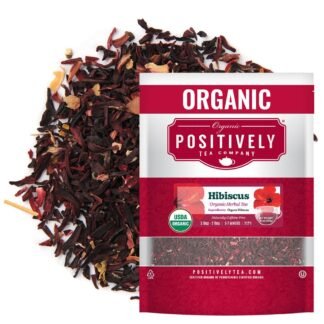Organic Positively Tea Company, Hibiscus, Herbal Tea, Loose Leaf, 16 Ounce