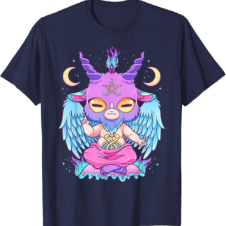 Pastel Goth Cute Creepy Baphomet Goat Kawaii Menhera Wiccan T-Shirt