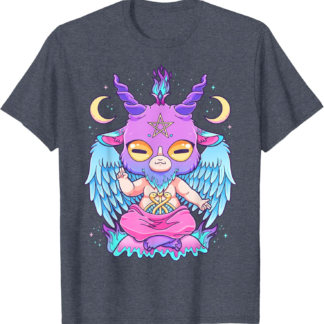 Pastel Goth Cute Creepy Baphomet Goat Kawaii Menhera Wiccan T-Shirt