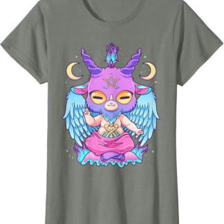 Pastel Goth Cute Creepy Baphomet Goat Kawaii Menhera Wiccan T-Shirt
