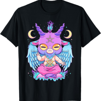 Pastel Goth Cute Creepy Baphomet Goat Kawaii Menhera Wiccan T-Shirt