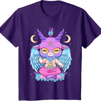 Pastel Goth Cute Creepy Baphomet Goat Kawaii Menhera Wiccan T-Shirt
