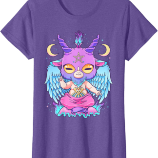 Pastel Goth Cute Creepy Baphomet Goat Kawaii Menhera Wiccan T-Shirt