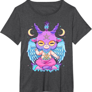 Pastel Goth Cute Creepy Baphomet Goat Kawaii Menhera Wiccan T-Shirt