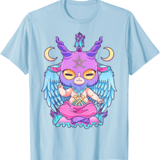 Pastel Goth Cute Creepy Baphomet Goat Kawaii Menhera Wiccan T-Shirt