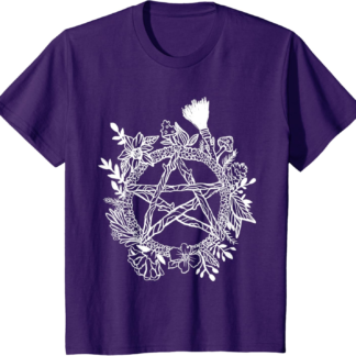 Pentacle Wreath Wiccan Witchy Pagan Goth Occult T-Shirt