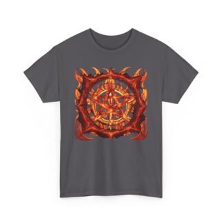 Pentagram Unisex Tee, Pentacle Wicca Pagan Fire Shirt, Occult Clothing, Witchy Apparel, Ritual Top