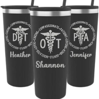 Personalized Occupational Therapist Gift-Physical Therapist Tumbler-Physical Therapy Gift-Physical Therapist Assistant-DPT Tumbler-PT Black