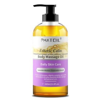 PHATOIL Etheric Calm Body Massage Oil 260 ml (8.8 fl.oz), Blends of Natural Plant Oils & Lavender Oil, Roman Chamomile and Neroli Essential Oil for Massage Skin Care, Body Oils...