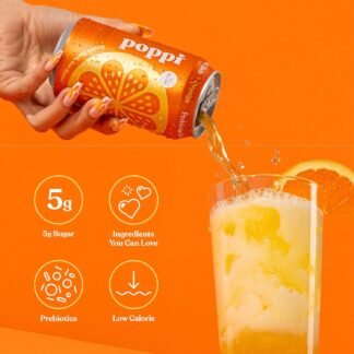 Poppi Sparkling Prebiotic Soda Beverage with Apple Cider Vinegar, Seltzer Water and Fruit Juice, Game Day Variety Pack, 12 Fl Oz, Pack of 12, Packaging May Vary