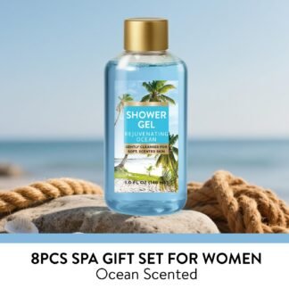 Premium Coconut Spa Gift Baskets for Women, 8 Piece Luxury Bath Set, Tropical Gift for Her, Anniversary or Birthday Gift, Relaxation Calming Spa Set Home Self Care Shower Kit...