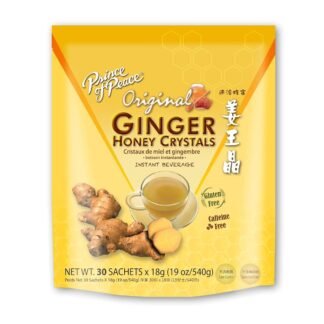 Prince of Peace Instant Ginger Honey Crystals, 30 Sachets – Instant Hot or Cold Beverage – Easy to Brew Ginger and Honey Crystals