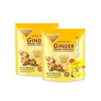 Prince of Peace Instant Ginger Honey Crystals, 30 Sachets – Instant Hot or Cold Beverage – Easy to Brew Ginger and Honey Crystals