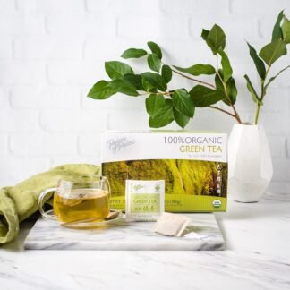 Prince of Peace Organic Green Tea, 100 Tea Bags – 100% Organic Green Tea – Unsweetened Green Tea – Lower Caffeine Alternative to Coffee – Herbal Health Benefits