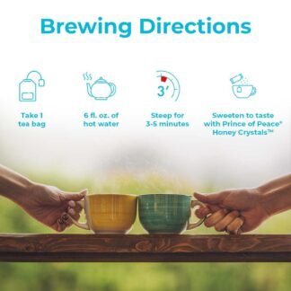 Prince of Peace Organic Green Tea, 100 Tea Bags – 100% Organic Green Tea – Unsweetened Green Tea – Lower Caffeine Alternative to Coffee – Herbal Health Benefits