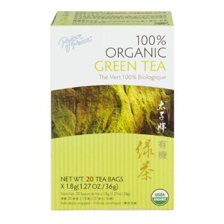 Prince of Peace Organic Green Tea, 100 Tea Bags – 100% Organic Green Tea – Unsweetened Green Tea – Lower Caffeine Alternative to Coffee – Herbal Health Benefits
