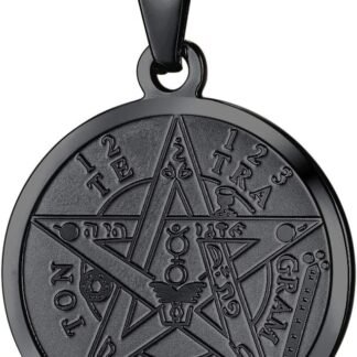 PROSTEEL Pentagram Pentacle Necklace for Men Women, Stainless Steel Tetragrammaton Amulet Satanic Jewelry, Wiccan 5 Point Star Satanism Pendant Necklace