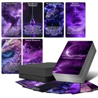 Purple Love Oracle Cards 54 Romantic Love Oracle Deck for Twin Flames, Soulmates, Emotional Guidance & Shadow Work