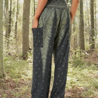 QIANXIZHAN Women's Harem Pants, High Waist Yoga Boho Trousers with Pockets