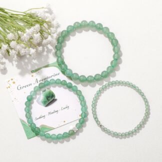 Raicegs 4 6 8MM Beaded Bracelets Healing Crystal Bracelet for Women Men Natural Stone Handmade Stretch Bracelet Reiki Spiritual Jewelry