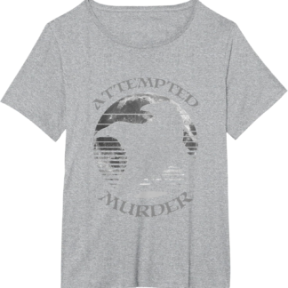 Raven Crow Attempted Murder Retro Moon Wiccan Pagan Gift T-Shirt