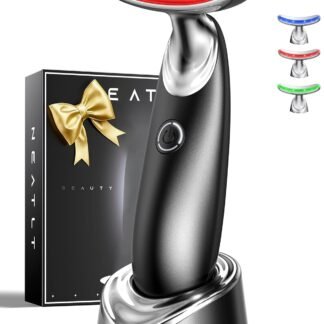 Red Light for Face and Neck, 7-in-1 Face Massager Tool, 3-Color Portable Facial Massager for Skin Care (5.9in)