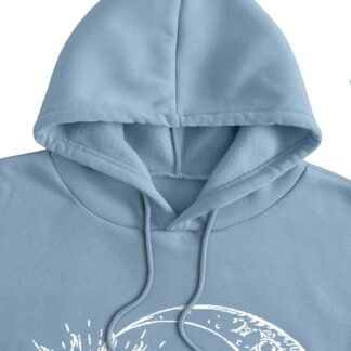 Remidoo Women's Graphic Hoodies Fleece Oversized Sweatshirt Long Sleeve Sweaters With Pocket