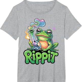 Rippit Stoner Frog Bong Funny Weed Lover Cannabis 420 T-Shirt