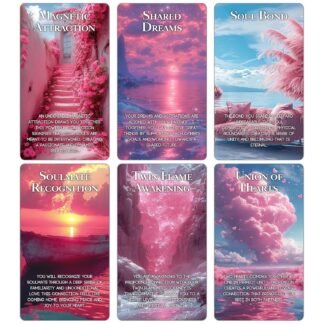 Romantic Love Oracle Cards, Soulmates and Twin Flames Oracle Deck with Meanings on Them for Beginner, Love Relationships