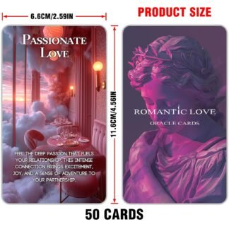 Romantic Love Oracle Cards, Soulmates and Twin Flames Oracle Deck with Meanings on Them for Beginner, Love Relationships
