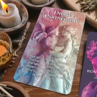 Romantic Love Oracle Cards, Soulmates and Twin Flames Oracle Deck with Meanings on Them for Beginner, Love Relationships