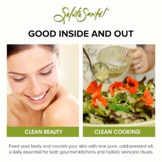 Salute Santé! Grapeseed Oil – Cold Pressed & 100% Grape Oil – “Good Inside and Out” Healthy Cooking Oil – 5 Liter Jug – High Heat, Non-GMO, Kosher, Vegan, Heart-Healthy Culinary...