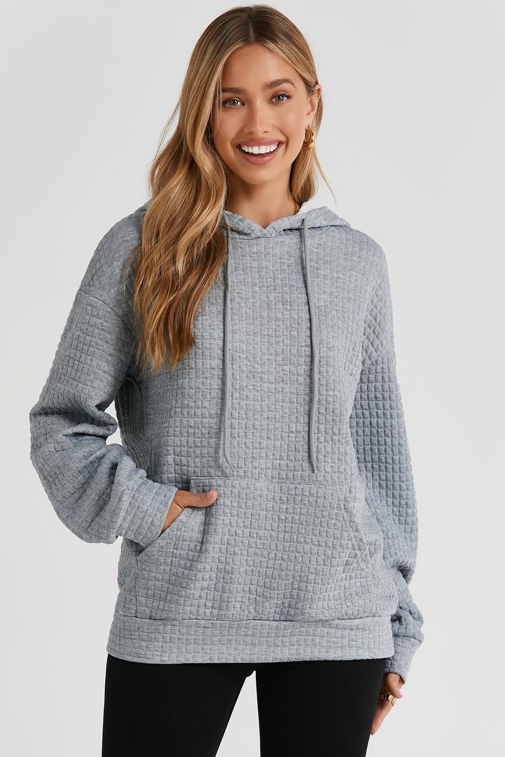 SHEWIN Womens Hoodies Casual Long Sleeve Drawstring Waffle Pullover Tops Loose Hooded Sweatshirt with Pocket - lunas-mystic-emporium.com SHEWIN Womens Hoodies Casual Long Sleeve Drawstring Waffle Pullover Tops Loose Hooded Sweatshirt with Pocket