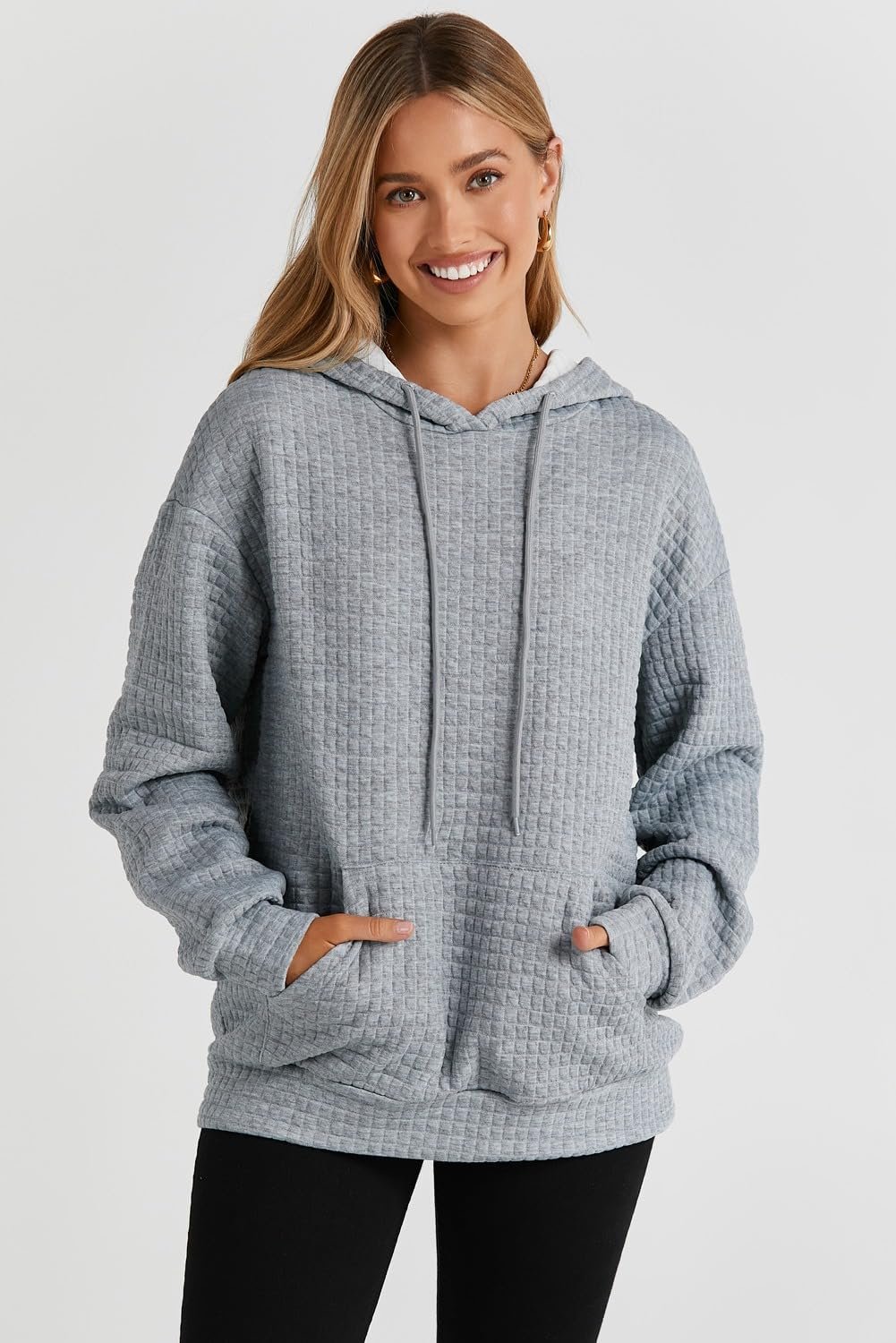 SHEWIN Womens Hoodies Casual Long Sleeve Drawstring Waffle Pullover Tops Loose Hooded Sweatshirt with Pocket - lunas-mystic-emporium.com SHEWIN Womens Hoodies Casual Long Sleeve Drawstring Waffle Pullover Tops Loose Hooded Sweatshirt with Pocket